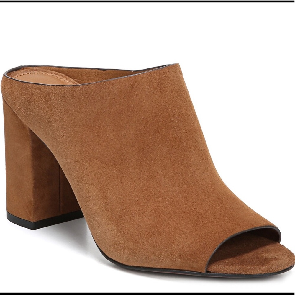 Franco Sarto ozzy real suede heeled sandal 7.5